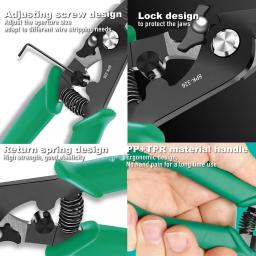 Pro 8pk-326 alicate de descascamento de fibra da braçadeira 8pk-326 tri-furo descascador de fio de fibra óptica 8pk-326 ftth - Image 5