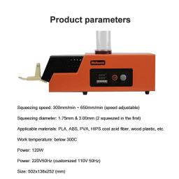 Extrusora de consumíveis de impressão 3D Fabricante de filamento 3D Extrusora de filamento de mesa 1,75 mm 3 mm Máquina de extrusão de velocidade ajustável - Image 5