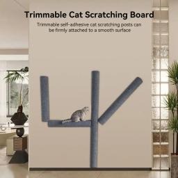 Wall Mount Cat Scratcher Pad, auto-adesivo, Brinquedos interativos, Scratcher Vertical, pequeno, médio Pet Supplies - Image 3