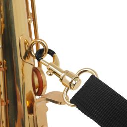 Universal couro saxofone pescoço cinta, ajustável, ganchos fechados, acessórios de sopro, soprano, alto, tenor tenor - Image 3