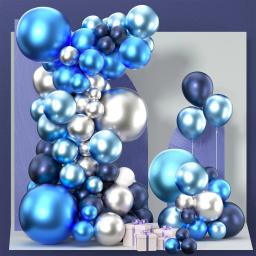 Kit de guirlanda de balão com tons azuis, 110 peças, pacote de tamanhos diferentes para guirlanda ou arco de balão como decorações de festa de aniversário - Image 1