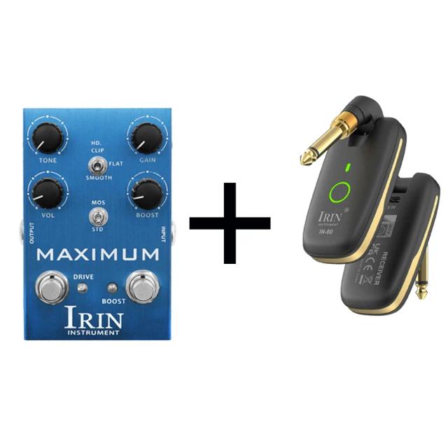Efeitos de Guitarra: Kits de Pedal Transmissor Sem Fio com Receptor, Controlador de Banda e Acessórios para Guitarra Elétrica