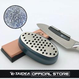 Lixadeira de pedra de afiar profissional, guia de ângulo, base fixadora de diamante, antiderrapante, sistema de afiar cozinha, 3000 # taidea - Image 5