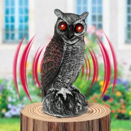 Dispositivos de Controle de Pássaros, Impermeável, Jardim, Falso, Dissuasão, Decoração, Som Assustador, Olhos, Emit Light, Novo - Image 1