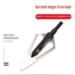 Lâmina de arco e flecha em aço inoxidável para caça Parafuso Broadhead Ponta de seta para arco e caça 100 grãos 6 unidades por pacote - Image 4