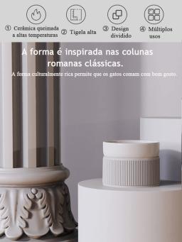 Luxo Comedouro elevado em cerâmica para pet gatos cachorros Vasilha Bebedouro Bacia de alimento para cachorro Tigela porcelana alto Pote de ração para gato cães alimentador produto acessorios coisas Pratos de animais - Image 3