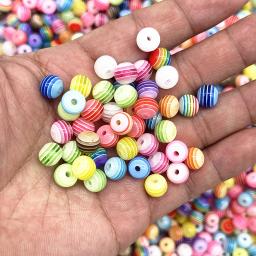 Contas de resina redondas e transparentes para fazer jóias, 6mm, 8mm, espaçador, diy, diy, diy, diy, acessórios de vestuário, novo, 50pcs - Image 1