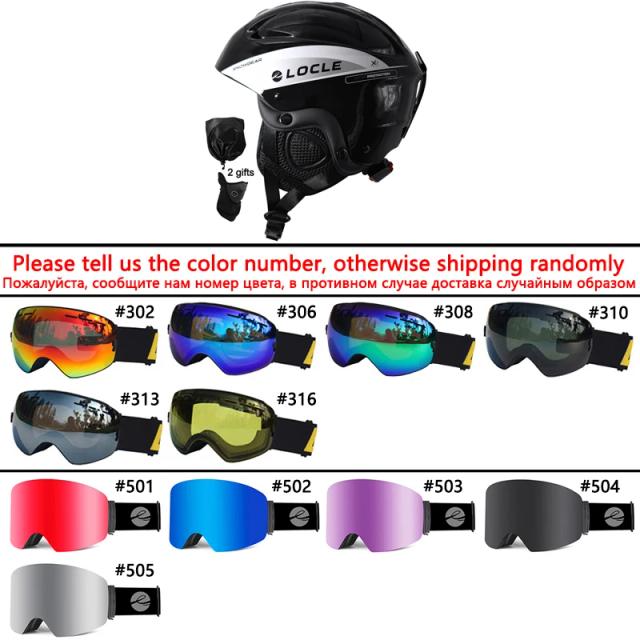 Locle Capacete de Esqui Integralmente Moldado Masculino Feminino Crianças 1 Unidade