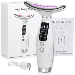 Pescoço e Face Beauty Device, Massagem de vibração para rosto e cuidados pessoais do pescoço, Skindion Home Use Beauty Device, Face Lifting Machine - Image 1