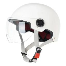 Capacete de segurança de bicicleta 3C certificado masculino e feminino adulto crianças dos desenhos animados bicicleta elétrica motocicleta meio capacete com óculos - Image 5