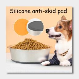 Alimentador de cachorro antiderrapante de aço inoxidável, Pet Food Dish, 3600ml, 16cm, 18cm, 22cm, 26cm, 30cm, 34cm, 38cm - Image 2