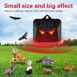 Solar Repelente de Animais, Laser LED Vermelho, Luz Estroboscópica, Deer Repellent, Ao ar livre, Impermeável, Deterrent Machine, Novo - Image 1