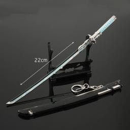 Samurai Espada Liga Katana Ornamento, Engolido Estrela Arma Modelo, Peripheral Ninja Chaveiro Coleção, Brinquedos de Presente para Meninos, 22cm - Image 4