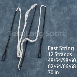 Arco com arco Recurvo Corda com arco recurvo longo, 12, 16 fios, 48-70in, preto, branco, vermelho, arco tradicional, 1pc - Image 3