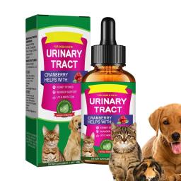 Pet UTI Poderosas Gotas de Bexiga, Cuidados Urinários, Suprimentos Multifuncionais para Tratamento Cranberry, Cães e Gatos, 60ml - Image 1