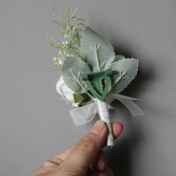 Flor De Pulso Corsage para dama de honra, Noiva Pin, Artificial Boutonnieres, Falso Pulseira Pérola, Acessório Do Casamento, Novo - Image 3