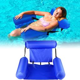 Cadeira Flutuante Inflável Dobrável, Colchões De Ar Do Encosto, Cama De Praia, Piscina, Espreguiçadeira De Esportes Aquáticos, Cadeira Flutuante, Tapete De Rede - Image 2