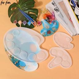 Molde de Silicone para Resina Epóxi Cor, Pintura DIY, Prancheta, Paleta, Jóias que Faz Ferramenta, Molde da bandeja, Cola Cristal, S, M, L - Image 1