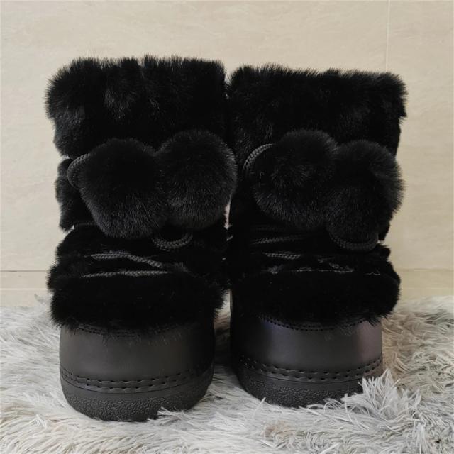 Botas de Neve Y2K Pele Sintética Femininas Luxo Peludo Mid-Calf Brancas Quentes Grossas Forradas Algodão