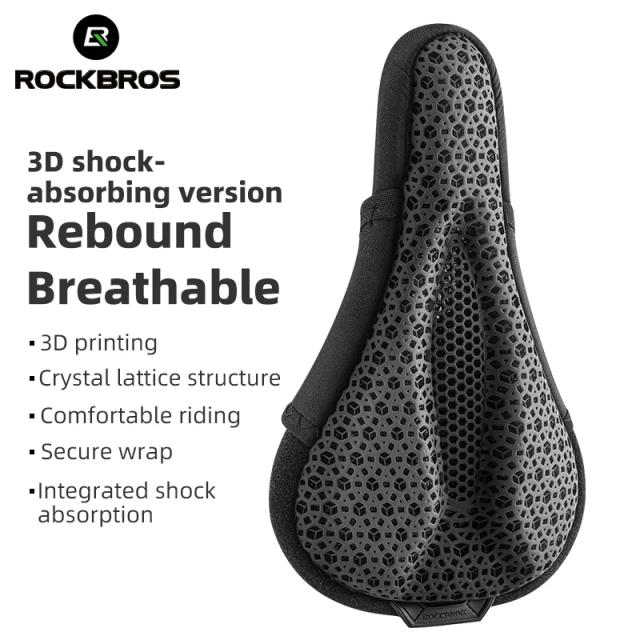 Capa de Sela Rockbros para Ciclismo - Almofada 3D Antiderrapante, Oco e Respirável para Conforto Máximo na Pedalada