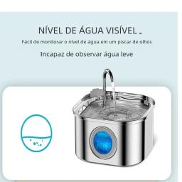 Aço inoxidável automático pet bebedouro, filtro de água viva com torneira, janela visual, alimentador de gato e cachorro, 304, 108oz, 3.2l - Image 5