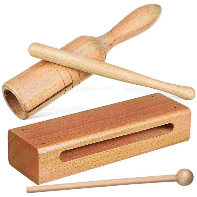 Blocos de Madeira Lummi Claves: Instrumentos de Percussão Portáteis para Criar Ritmos Musicais