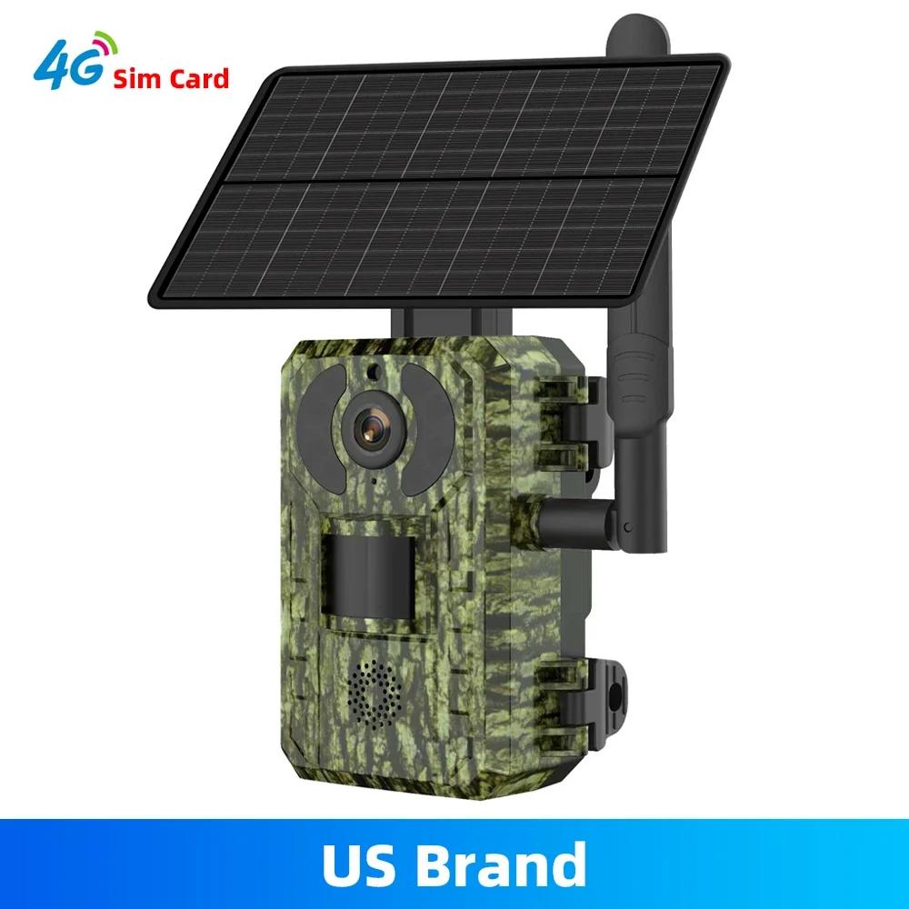 UCON-Câmera Solar de Caça à Prova D'Água com Visão Noturna, 4G Sim Card, 4MP, 4W, 7800mAh Battery, Trail Camera, Outdoor Wildlife - Image 1