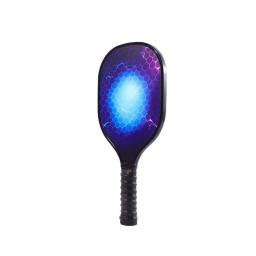 Raquete única bola pickle raquete, alça com nervuras duráveis, aperto almofada ergonômica, equipamento de treinamento Pickleball leve - Image 3