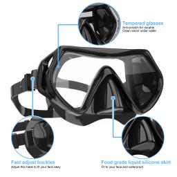 Máscara profissional de snorkel de silicone Scuba Snorkel Óculos de natação para adultos Óculos de natação anti-nevoeiro - Image 6