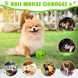 Interativo Dog Toy Ball, Pet Supplies, Som engraçado para IQ Training, Limpeza dos dentes, Interior, 3.94in - Image 4