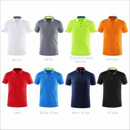 Polo de secagem rápida, camisa de golfe, grupo de empresa, esportes de lapela fitness, top grande, 8 cores, verão - Image 3