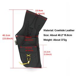 Couro Archery Hip Arrow Bag, mão direita pode segurar, couro de aljava, setas para caça ao arco, tiro com flecha, 20-30pcs - Image 4