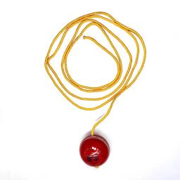 Bola de críquete para bater e praticar, couro sintético com corda de reação - Image 5