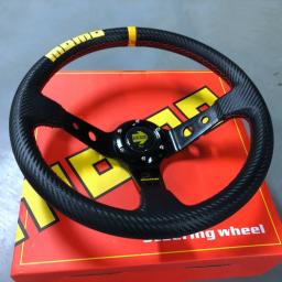 Universal drift 350mm momo corrida volante rally carro de couro carbono jdm volante volantes para vw honda toyota bmw - Image 6