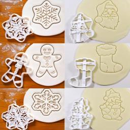 Cortador de biscoitos de natal, homem de gengibre, fondant, molde de gravação de biscoitos, faça você mesmo, molde de plástico para pastelaria, ferramentas de cozinha - Image 3