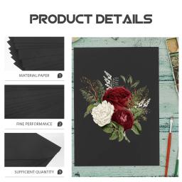 Papel de cartão preto a4 para artesanato, 20 folhas, pintura diy, origami artesanal, alta durabilidade, desempenho fino - Image 6