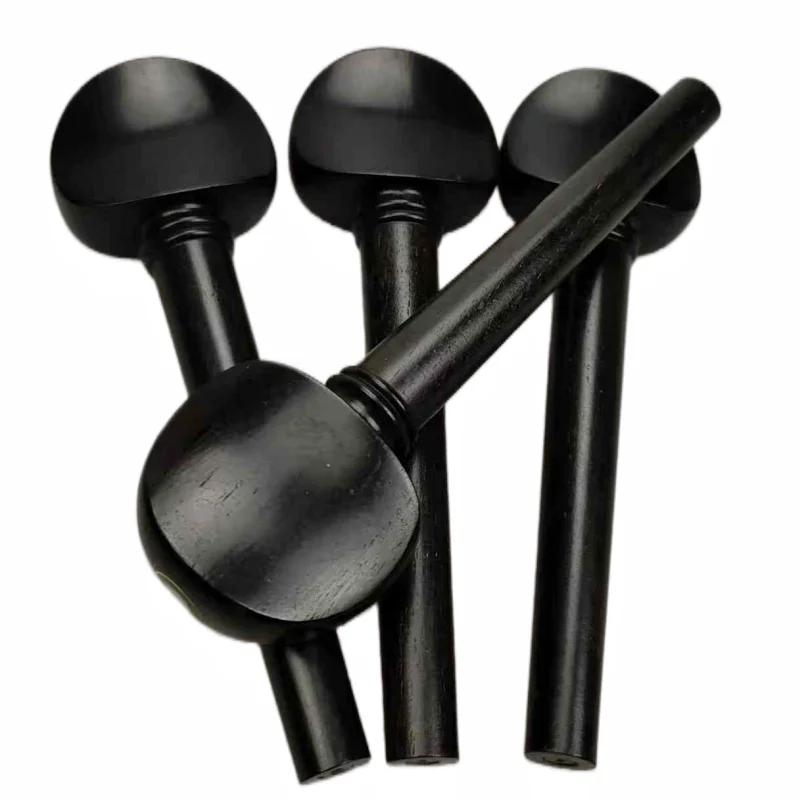 Professional Esculpido Ébano Rosewood Violoncelo Pegs Winder, String Tuning Pin, acessórios de alta qualidade, 4pcs, 4pcs - Image 1