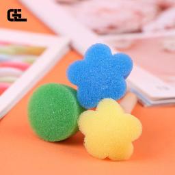 Conjunto de 5 peças para crianças, carimbo esponja, kits de escova, desenho de flores, pintura, brinquedos educativos para crianças - Image 6