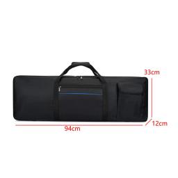 Capa de teclado acolchoada com alças de mochila, capa de piano eletrônico para Concert Music Studio e Escola, 61 teclas - Image 6