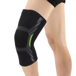 Joelheira única de malha de nylon, equipamento de proteção para esportes, corrida, basquete, pular corda, quente, à prova de frio - Image 1