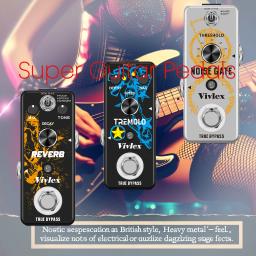 VIVLEX-guitarra pedais efeitos Super, afinador de Pedal, Overdrive Delay, Reverb distorção, Fuzz Noise Gate, Flanger Metal zona, Blues - Image 3