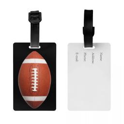 Futebol americano Bola Bagagem Tag, Proteção de Privacidade, Futebol Esporte Bagagem Tags, Travel Bag Labels, Mala, Personalizado - Image 2