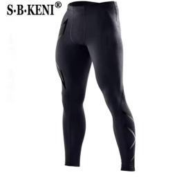 Calças justas de secagem rápida respirável masculina, calças de compressão, perneiras corrida, fitness, musculação, calças magras - Image 3