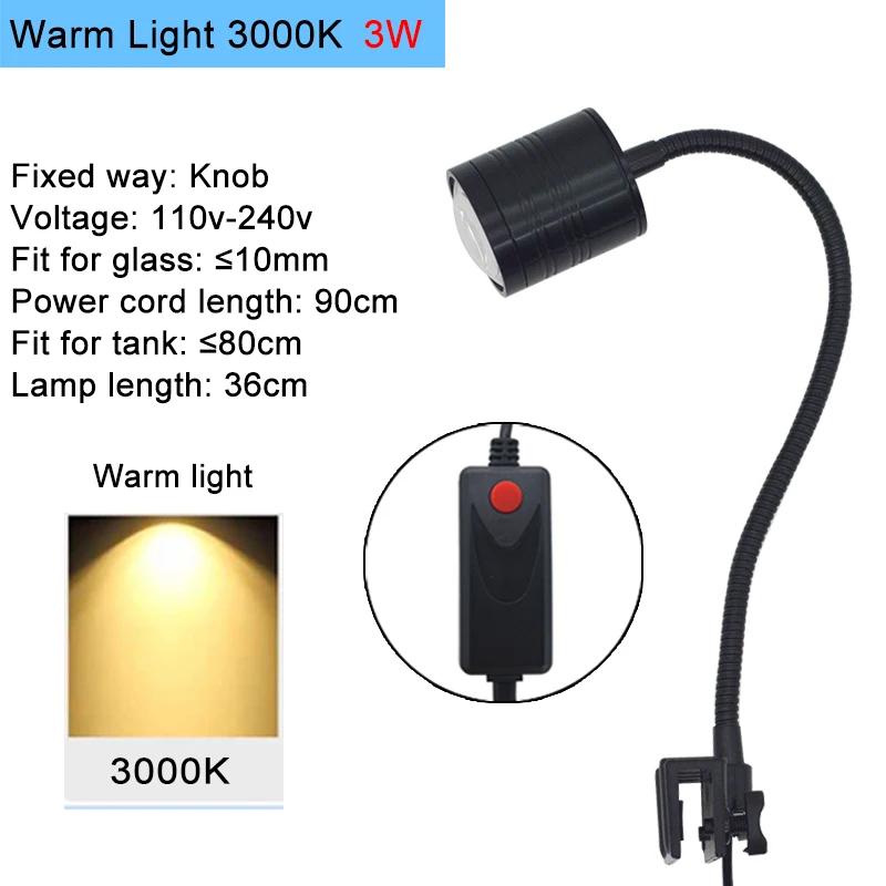 Aquário led luz decoração do tanque de peixes holofotes plantas crescer controle remoto lâmpada regulável tartaruga répteis acessórios 3w 5w 7w - Image 1