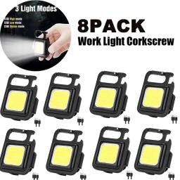 USB recarregável LED Mini lanterna, portátil brilhante Keychain, Pocket Clip, lanterna, trabalhando luz, ao ar livre, caminhadas, pesca, Camping - Image 1