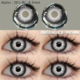 AMARA 2pcs Cosplay Lentes de Contato Coloridas Lentes de Contato Branco Louco Anime Lentes de Olho Preto Halloween Beleza Lente de Maquiagem - Image 4