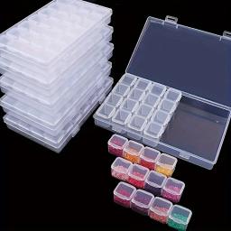 Pintura de diamante Caixa de Armazenamento, Beads Organizadores, Nail Art, Artesanato Container, Bordado Ferramentas, Acessórios, 28 Grades, 56 Grades - Image 6