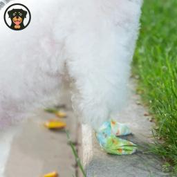 Respirável Elastic Pet Shoes, descartáveis Pé Cobre, Sujeira-Proof, Retrátil, Fita Sports, Acessórios ao ar livre, Gato e Cão Bandagens - Image 4