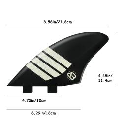 Quilhas de quilha dupla Barbatanas de surf com aba única/dupla Polímero reforçado com fibra de vidro com parafusos e chave de quilha - Barbatanas para pranchas de surf de peixe - Image 4