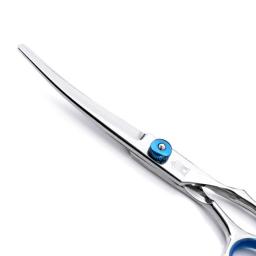 Curvo Pet Grooming Scissors, Para cima e para baixo, Sharp Animal Cat Hair Cut, Barber Cutting Tool com Safety Round Tip - Image 5